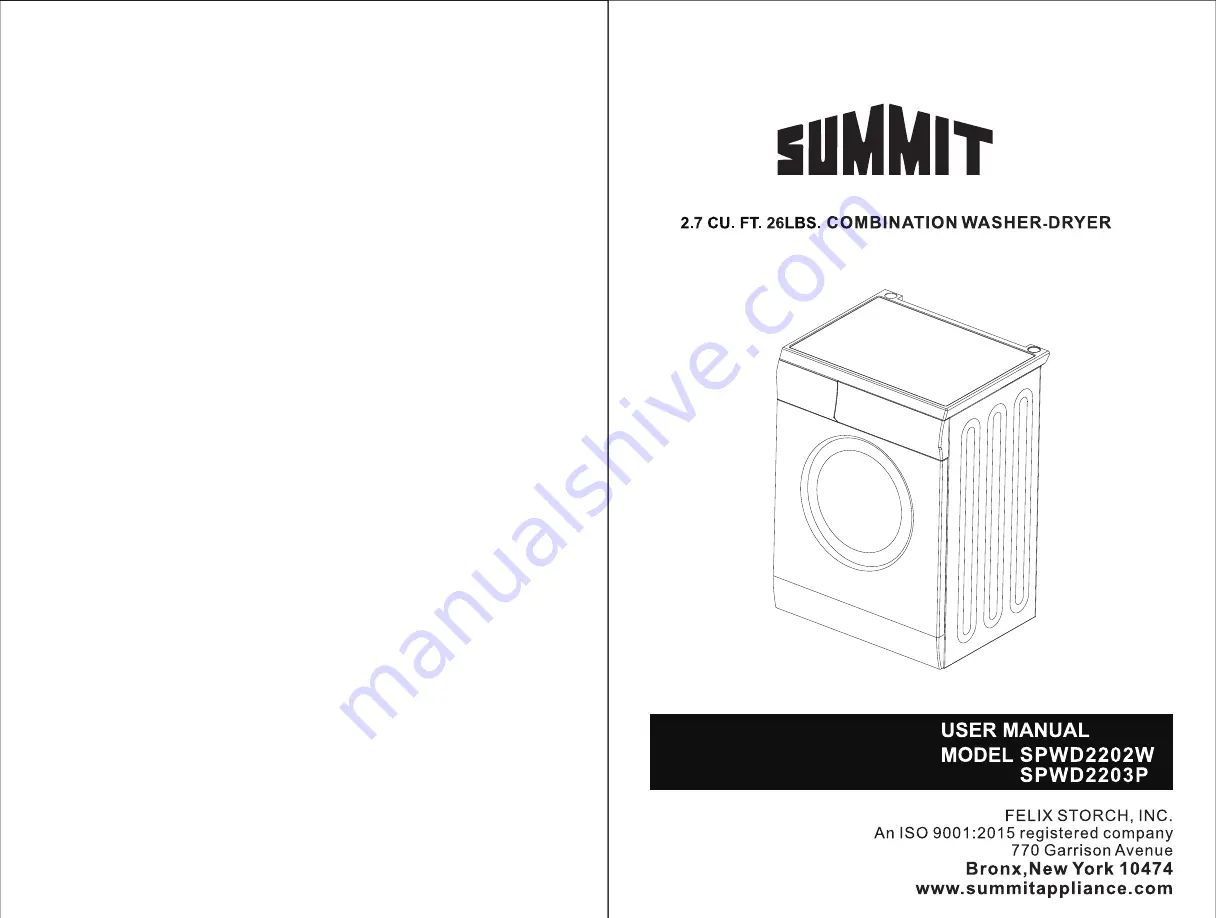 Summit SPWD2202W User Manual Download Page 1