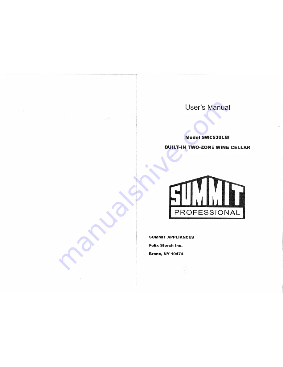 Summit SWC530LBI User Manual Download Page 1