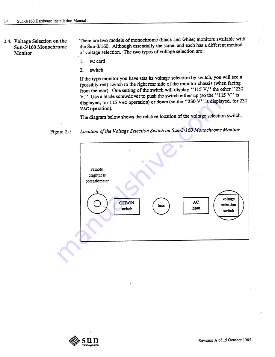 Sun Microsystems 3/160 SunStation Hardware Installation Manual Download Page 28