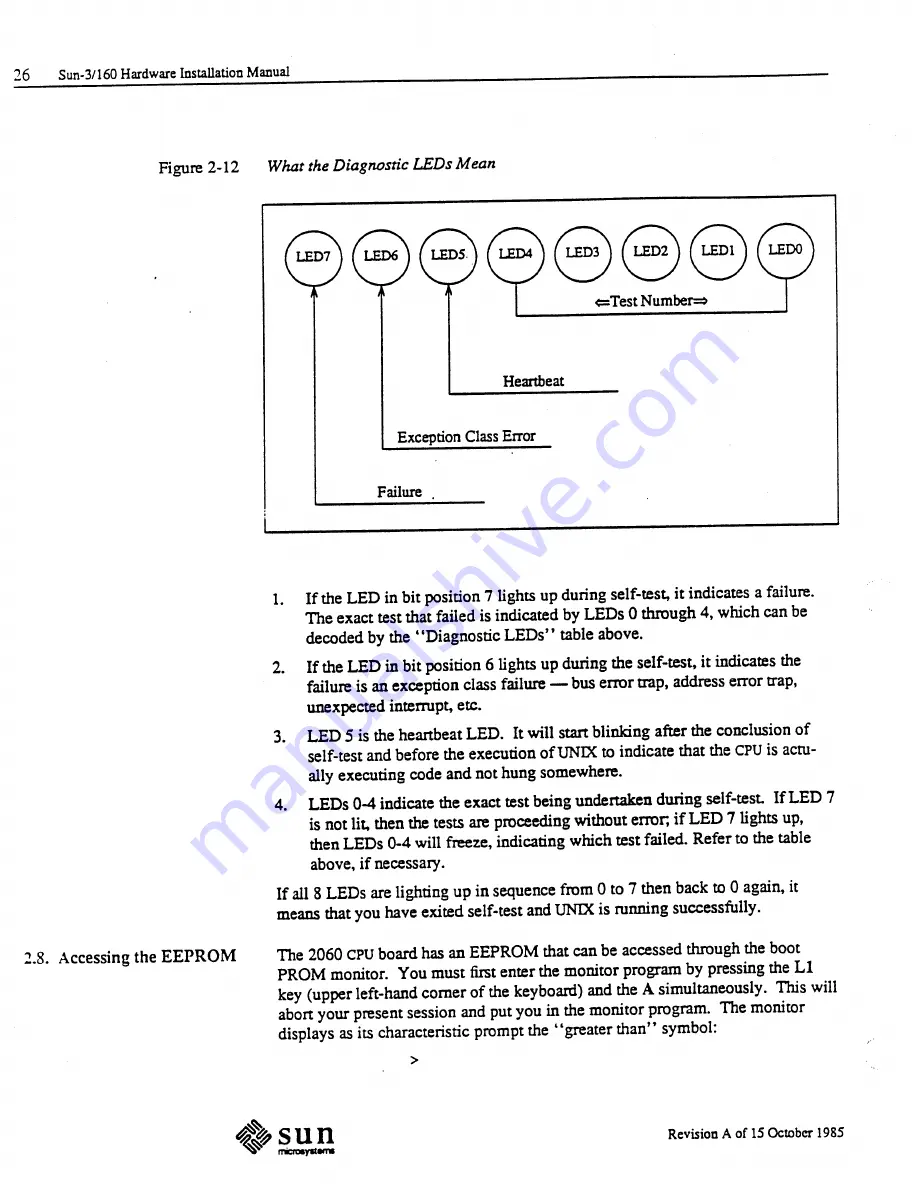 Sun Microsystems 3/160 SunStation Hardware Installation Manual Download Page 40