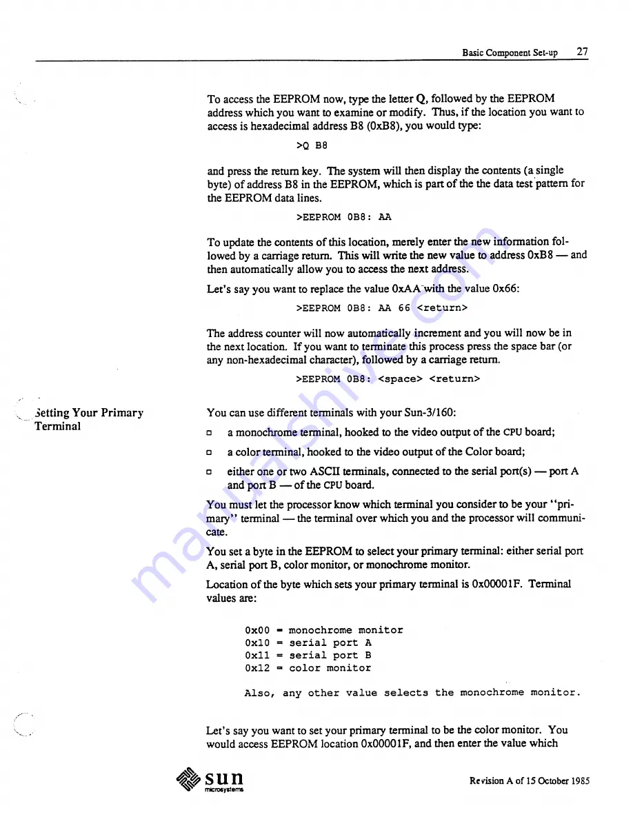 Sun Microsystems 3/160 SunStation Hardware Installation Manual Download Page 41