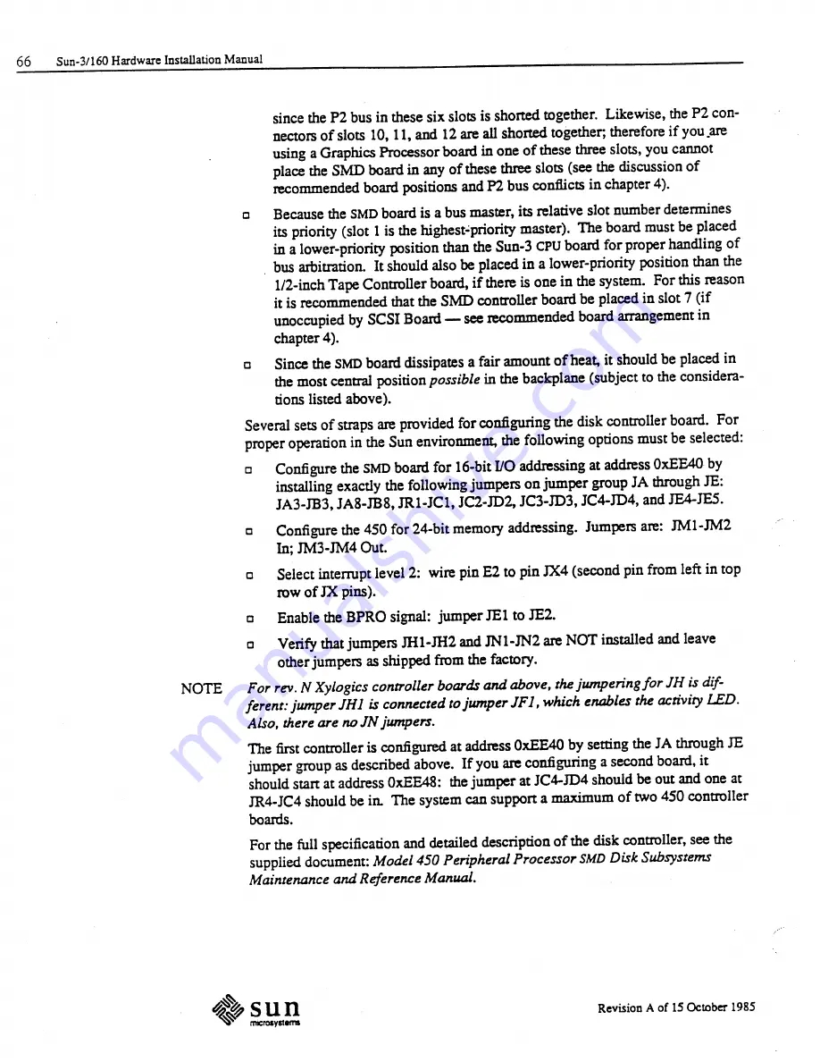 Sun Microsystems 3/160 SunStation Hardware Installation Manual Download Page 80