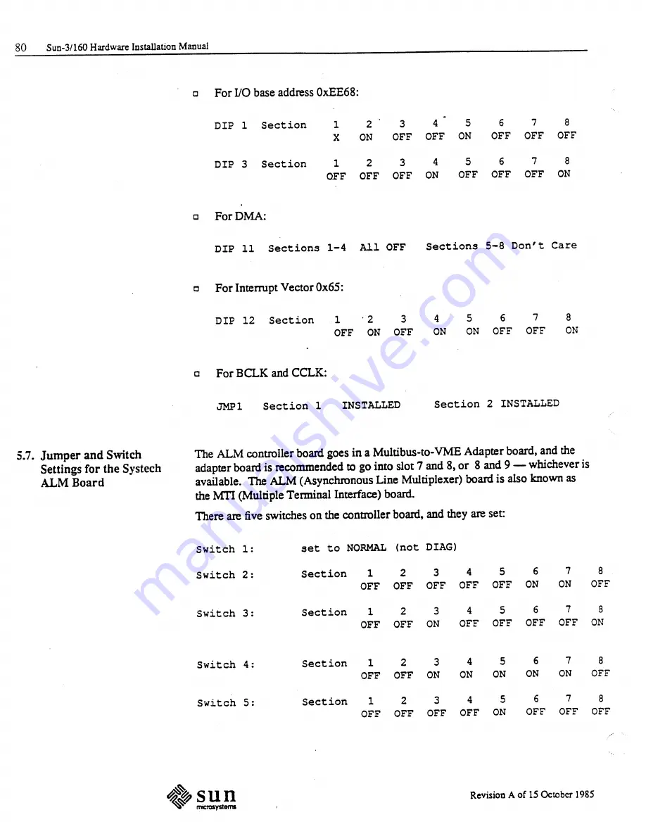 Sun Microsystems 3/160 SunStation Hardware Installation Manual Download Page 94