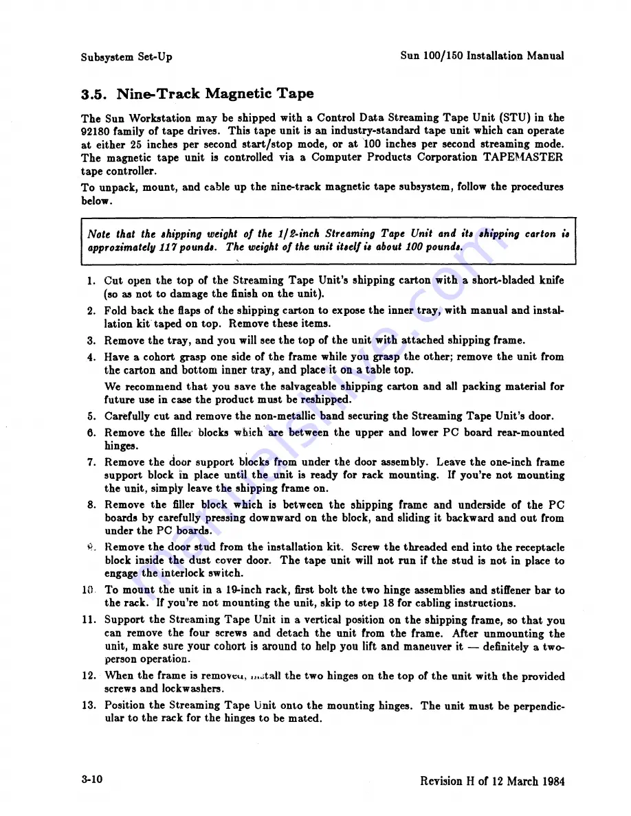 Sun Microsystems Workstation 100U System Manager'S Manual Download Page 39