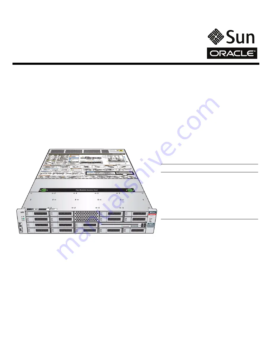 Sun Oracle SPARC T3-1 Скачать руководство пользователя страница 1