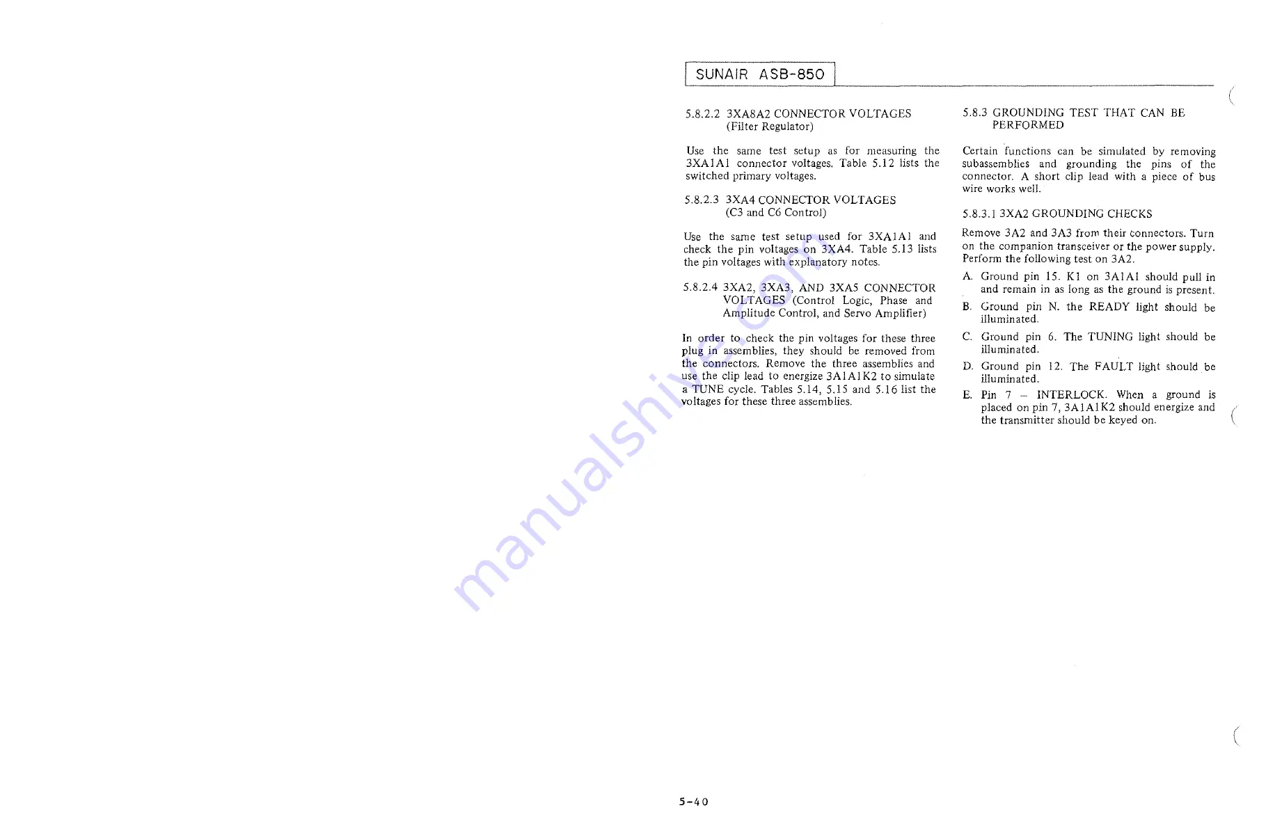 sunair ASB-850 Operation And Maintenance Manual Download Page 128