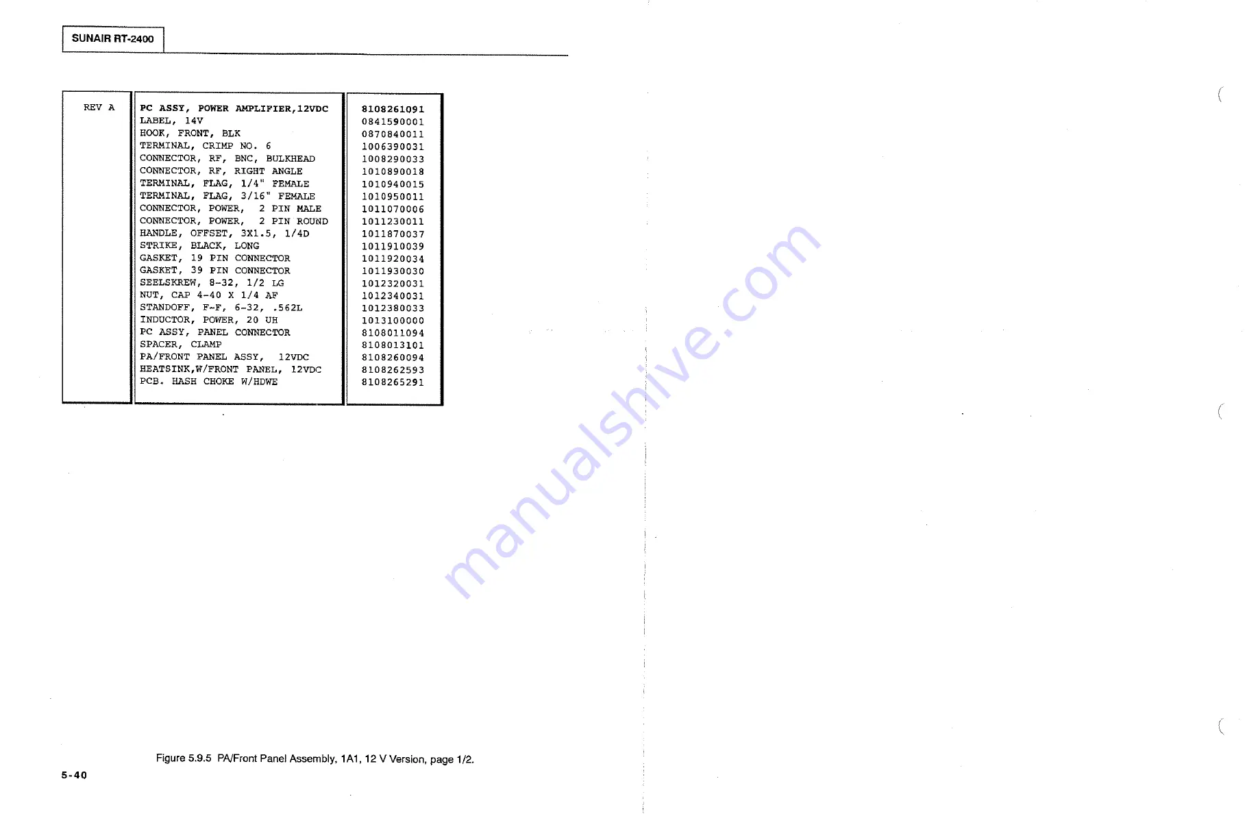 sunair ASB-850 Operation And Maintenance Manual Download Page 280