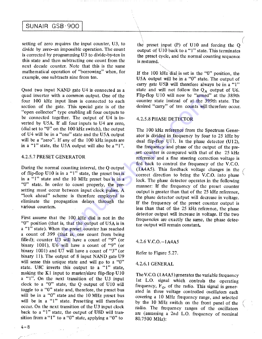 sunair GSB-900 Operation And Maintenance Manual Download Page 58