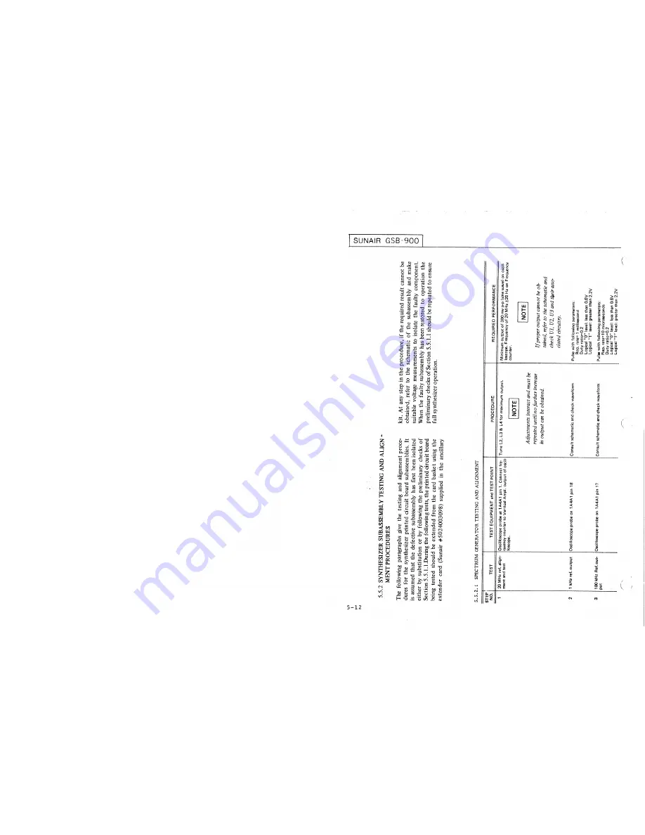 sunair GSB-900 Operation And Maintenance Manual Download Page 104