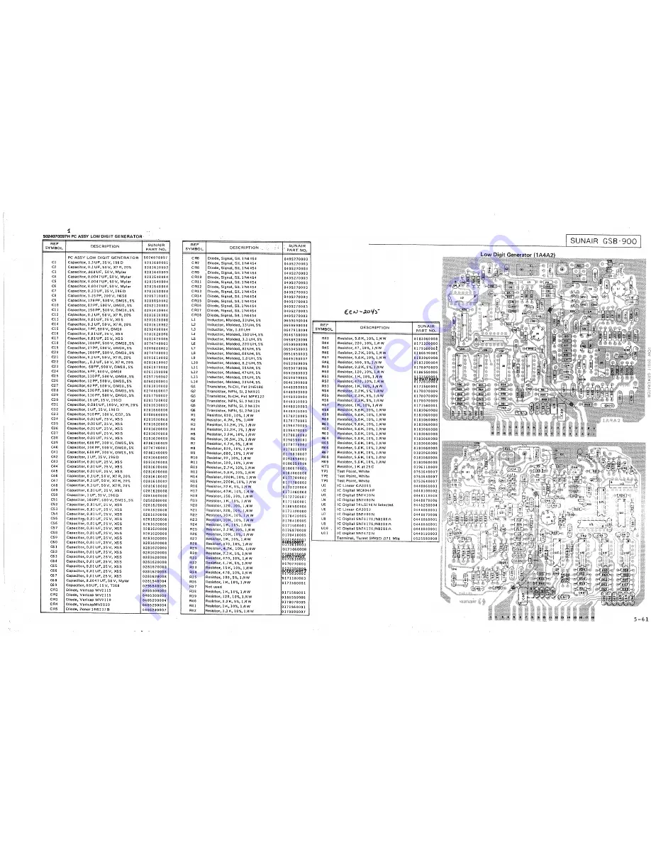 sunair GSB-900 Operation And Maintenance Manual Download Page 157