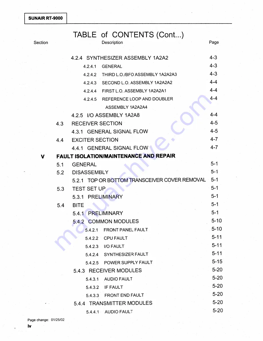 sunair RT-9000C Operation And Maintenance Manual Download Page 8