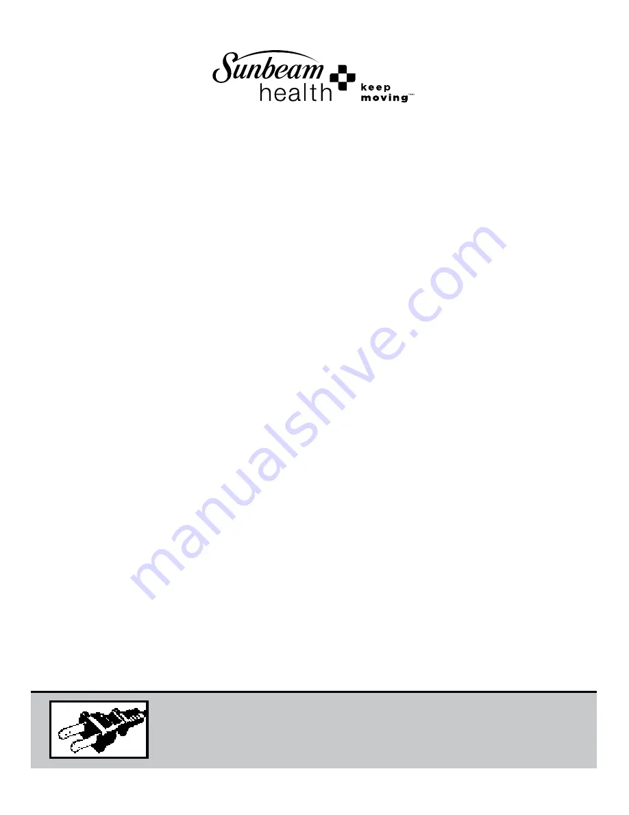 Sunbeam Health RESTORE 964-000-RML4-CN Manual Download Page 1