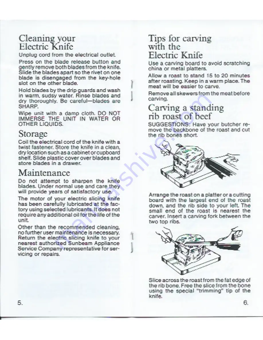 Sunbeam 06081 Instructions Manual Download Page 4