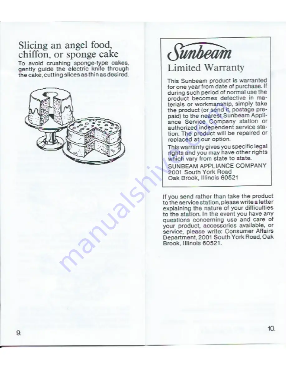 Sunbeam 06081 Instructions Manual Download Page 6