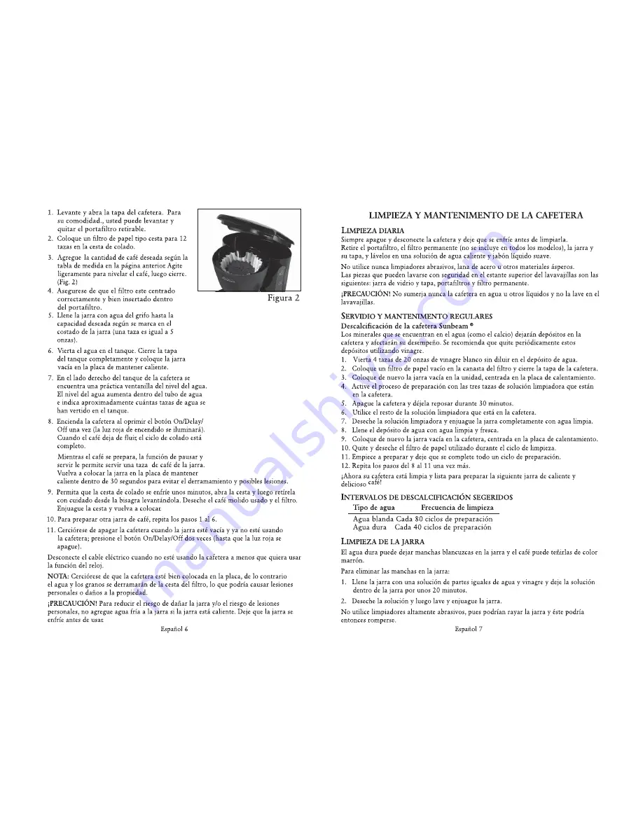 Sunbeam BVSB-TGX Series User Manual Download Page 10