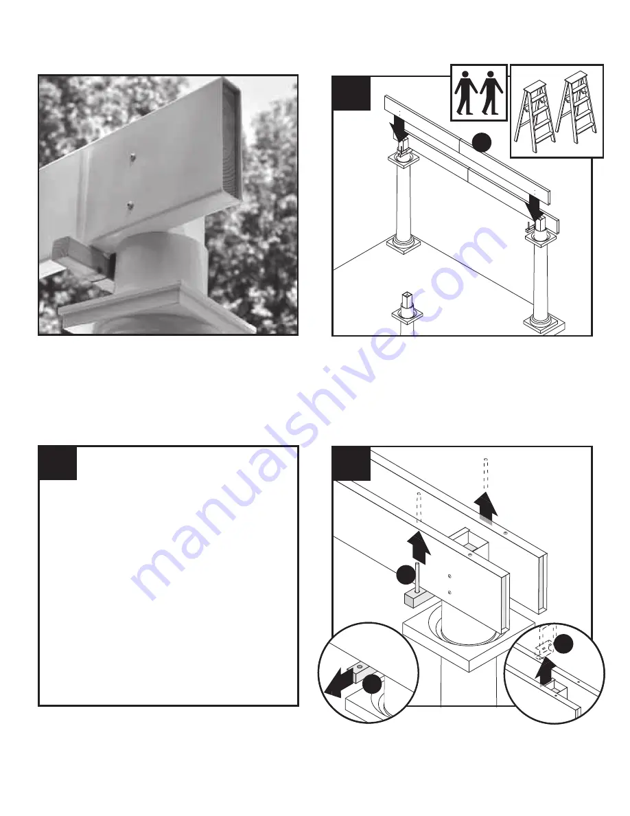 Suncast Free Standing Pergola Assembly Instructions Manual Download Page 21