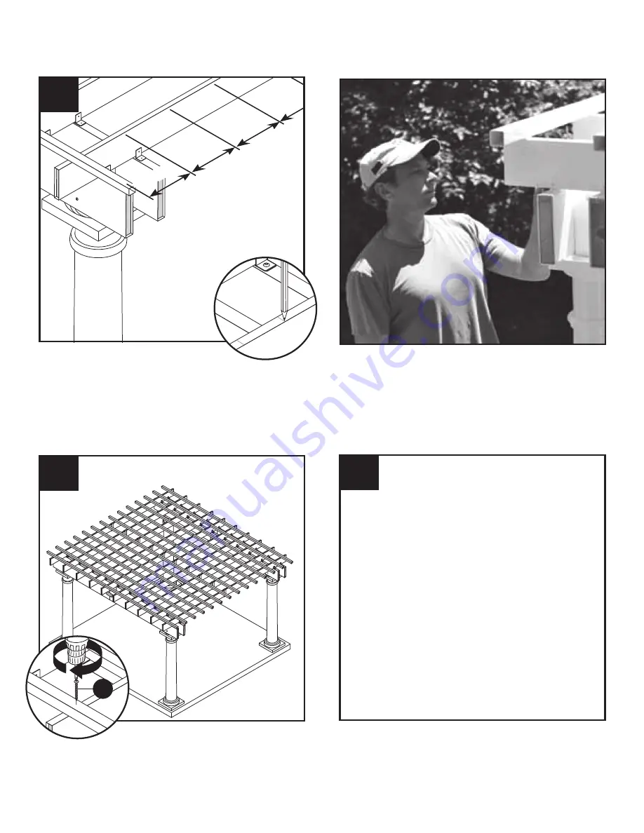 Suncast Free Standing Pergola Assembly Instructions Manual Download Page 29