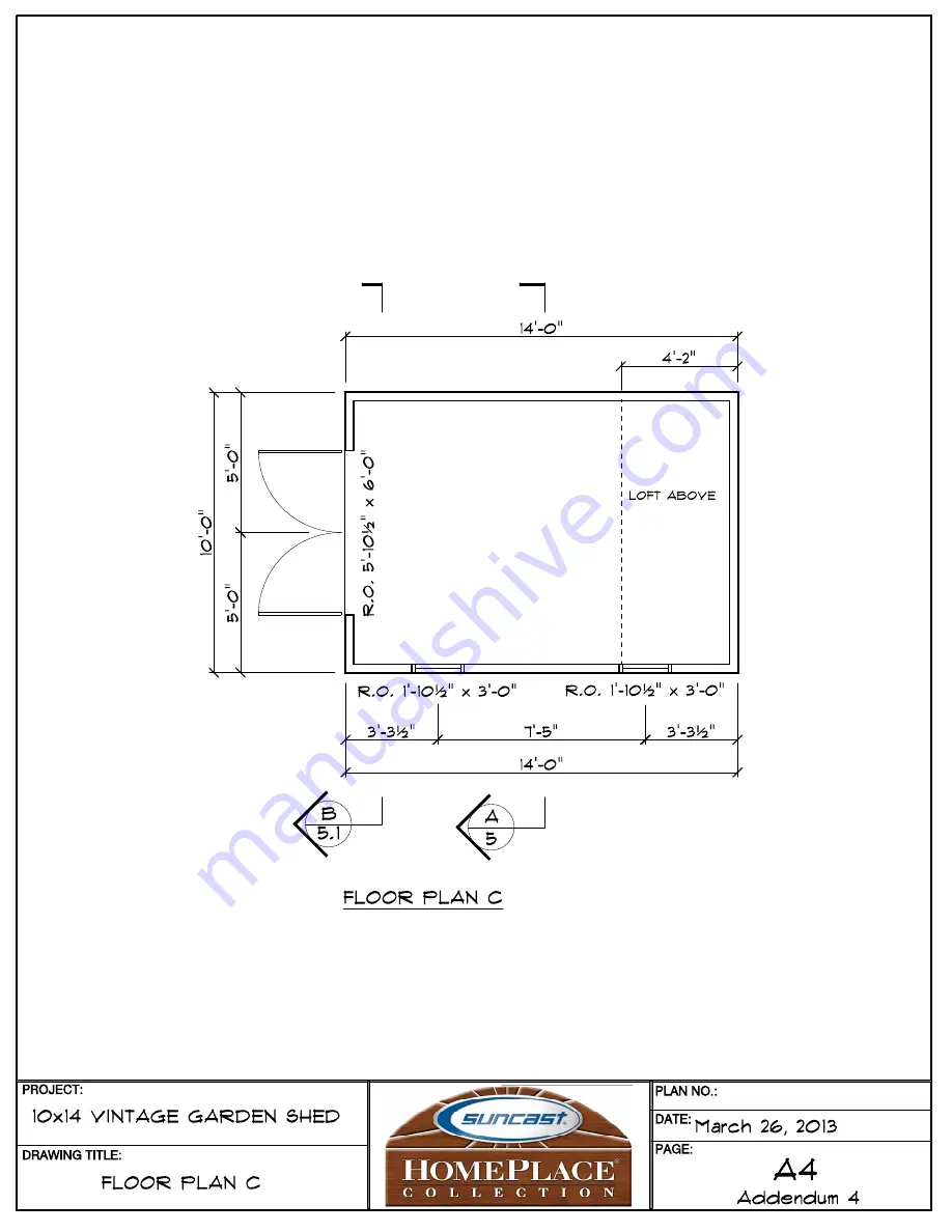 Suncast HomePlace Vintage Garden Building Assembly Manual Download Page 46