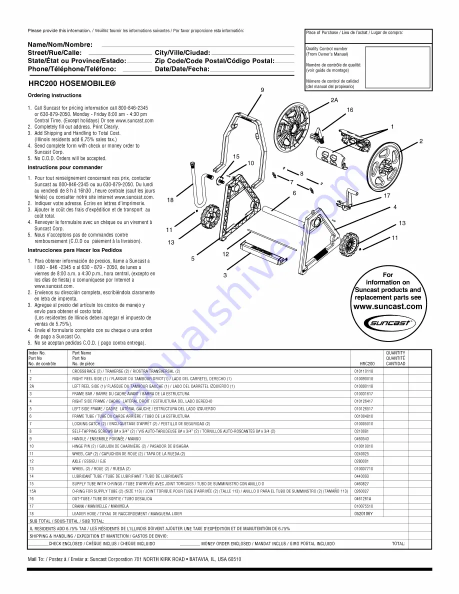 Suncast HoseMobile HRC200 Скачать руководство пользователя страница 8