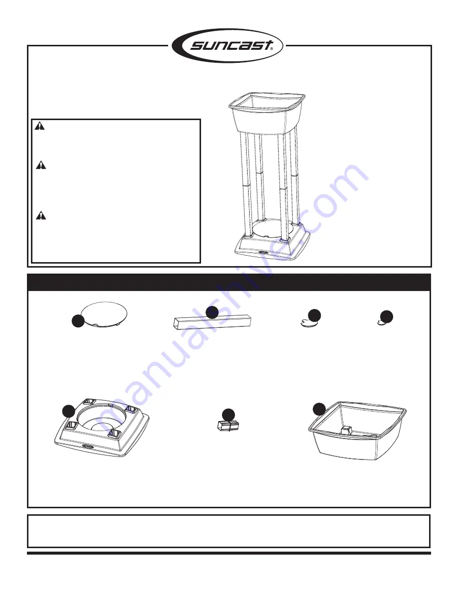 Suncast PLT2500 Owner'S Manual Download Page 1