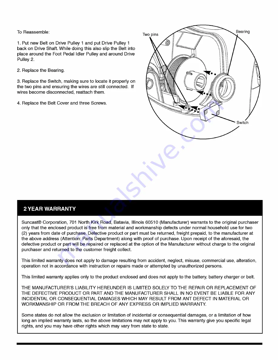 Suncast PowerWind PWC15O Owner'S Manual Download Page 11