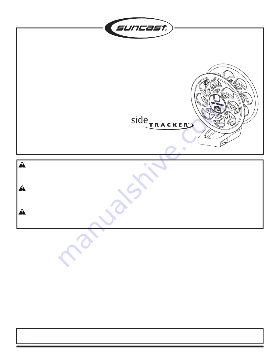 Suncast Side Tracker STA125B Owner'S Manual Download Page 1