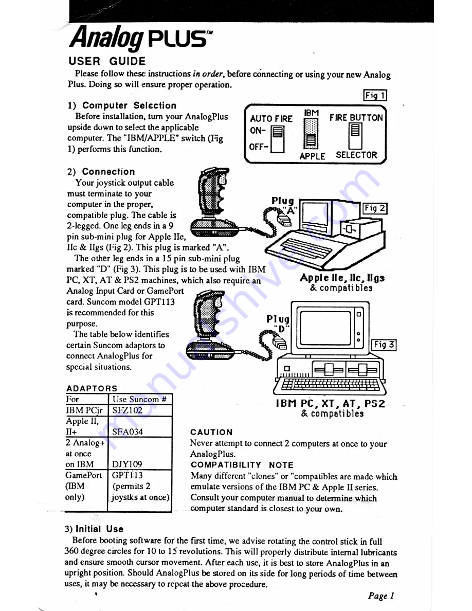 Suncom Analog Plus User Manual Download Page 1