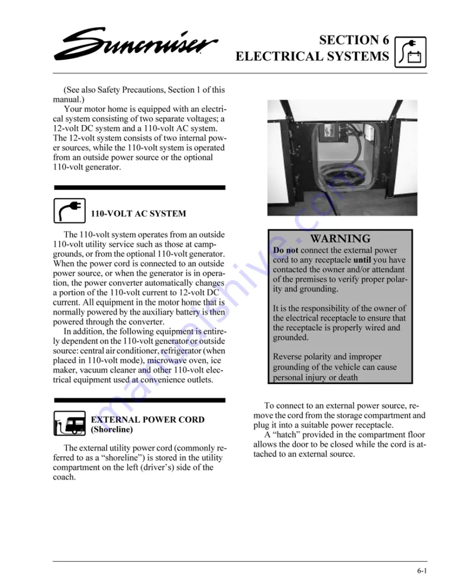 Suncruiser 32F Instruction Manual Download Page 61