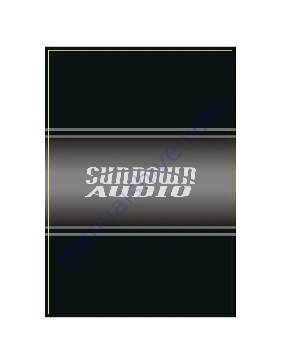 Sundown Audio SAE-1000D Owner'S Manual Download Page 1