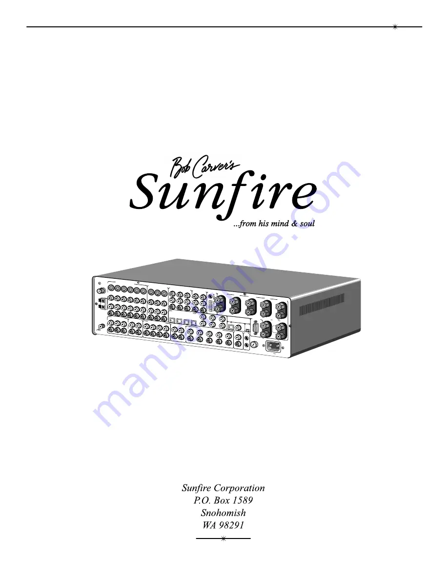 Sunfire Bob carver's Ultimate receiver User Manual Download Page 60