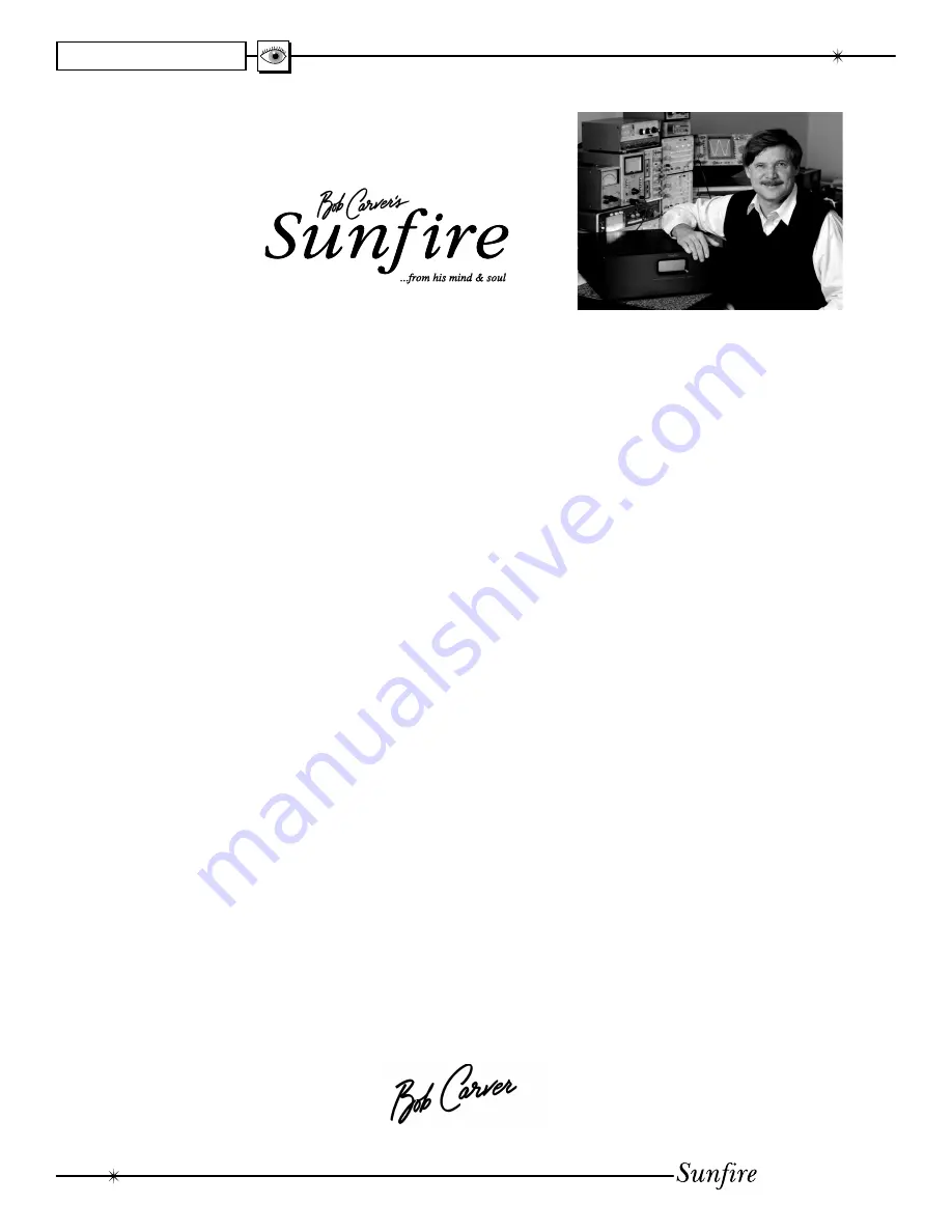 Sunfire Cinema Seven User Manual Download Page 4