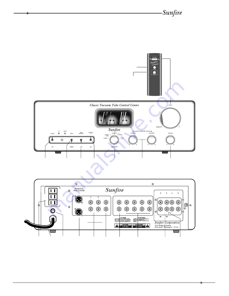 Sunfire Classic Vacuum Tube Preamplifier User Manual Download Page 5