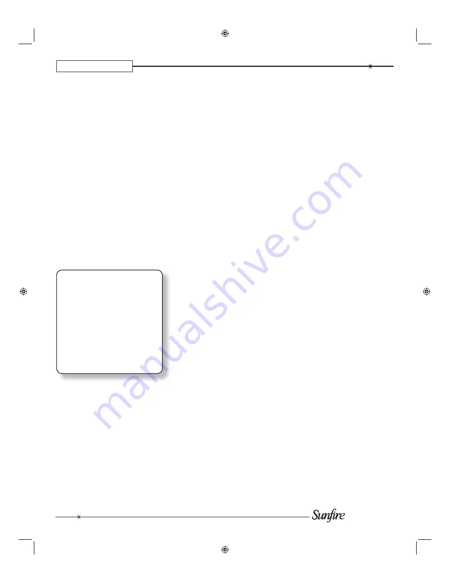 Sunfire TGR-401 User Manual Download Page 6