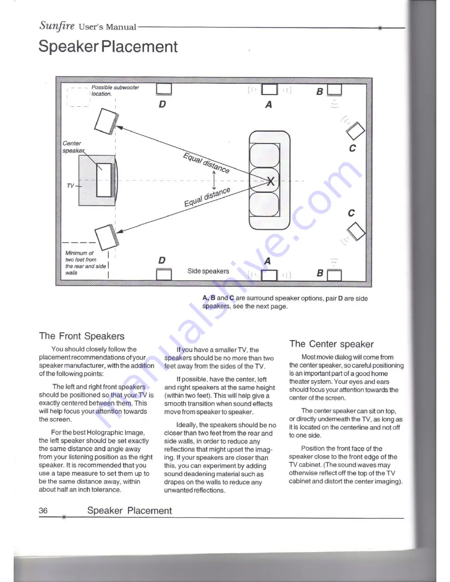 Sunfire THEATER GRAND PROCESSOR II Скачать руководство пользователя страница 36