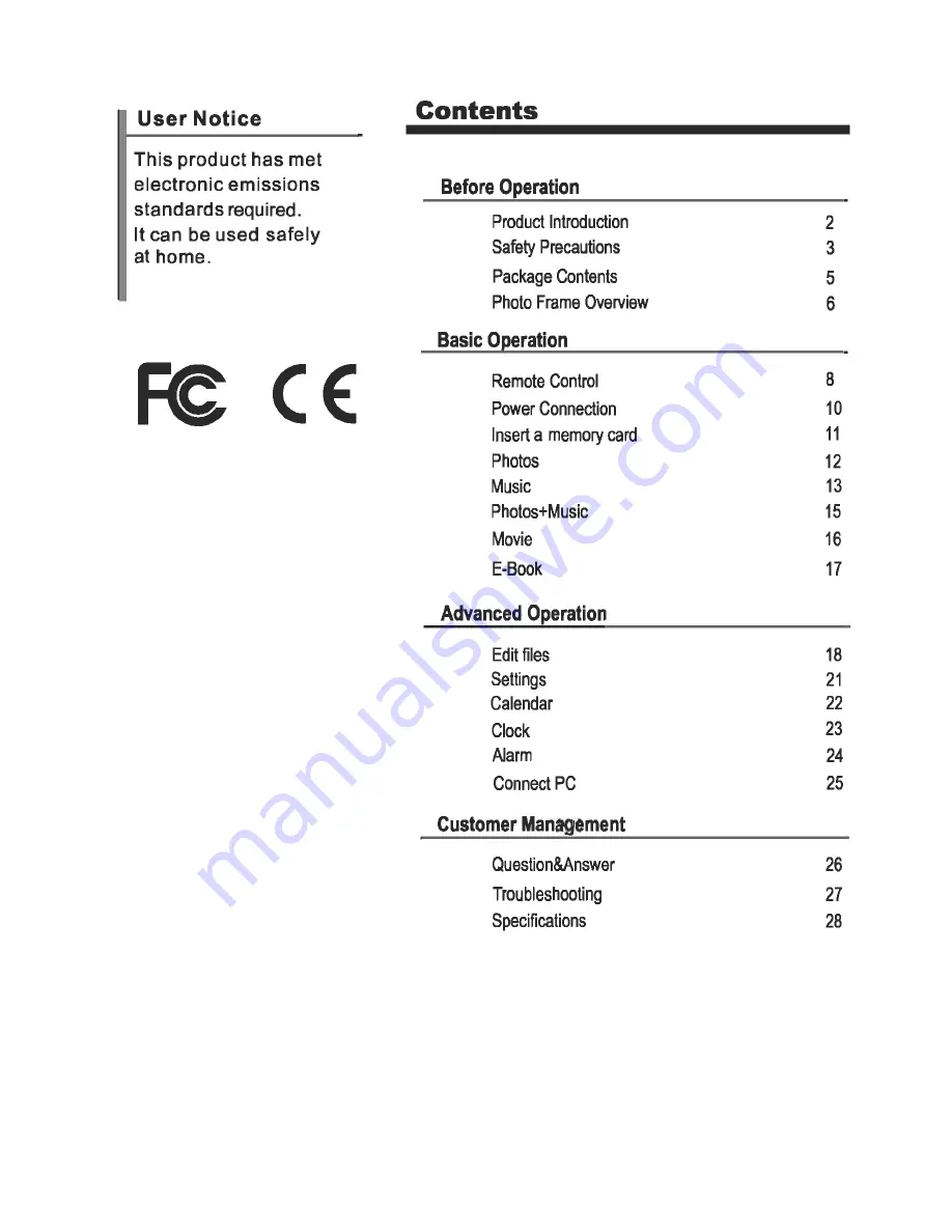 Sungale CD803 User Manual Download Page 2