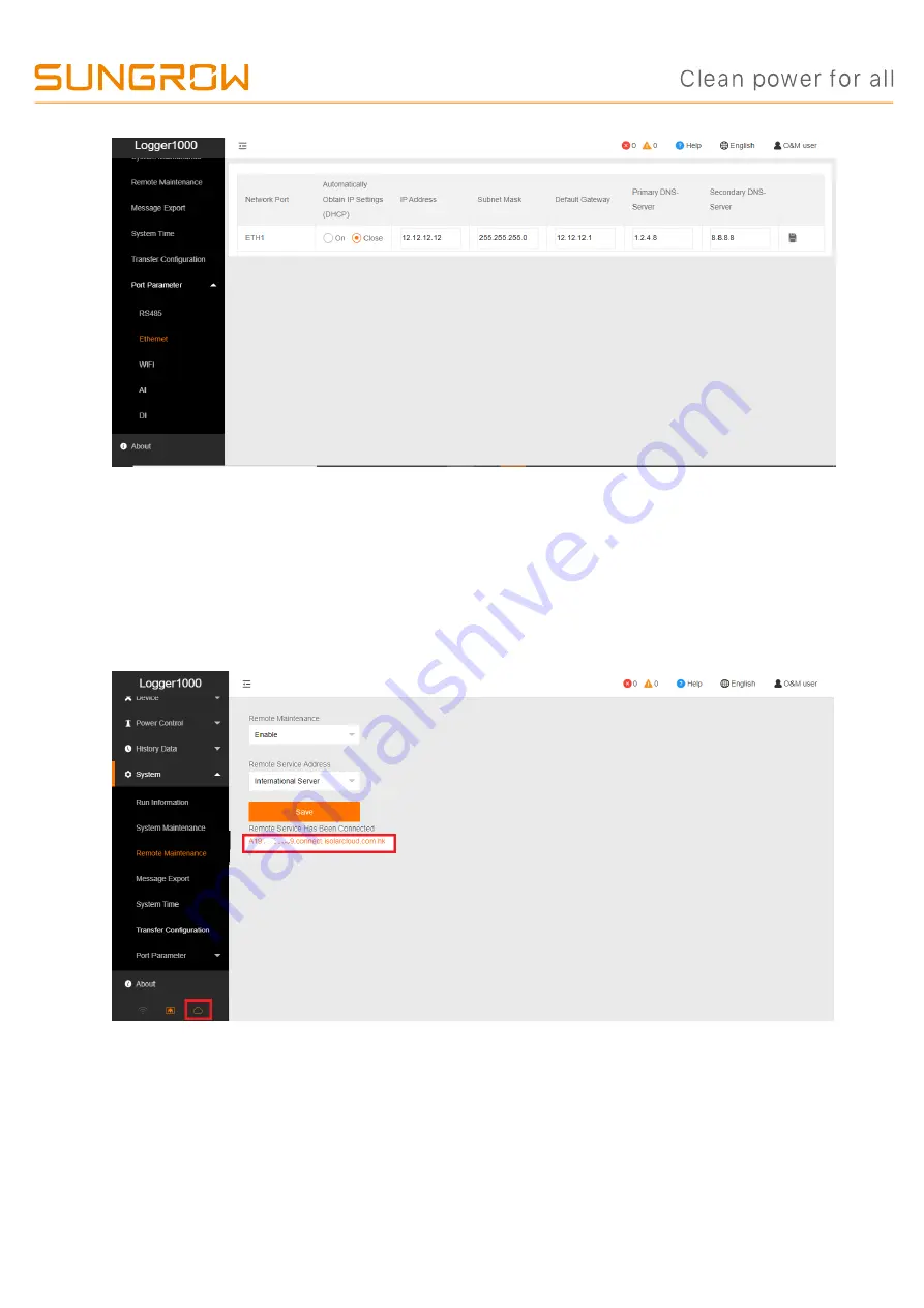 Sungrow SG110CX Quick Manual Download Page 16