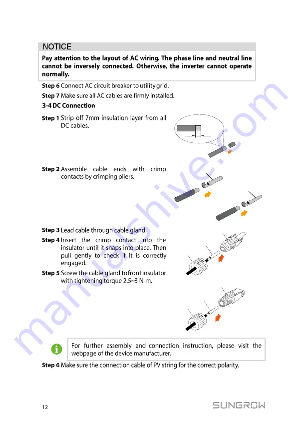 Sungrow SG15KTL-M Quick Installation Manual Download Page 12