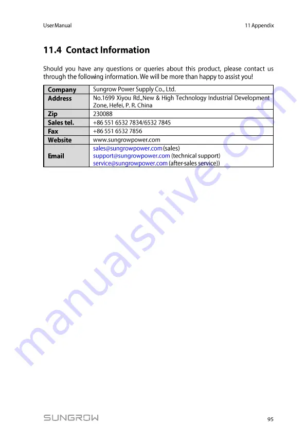 Sungrow SG80KTL User Manual Download Page 103