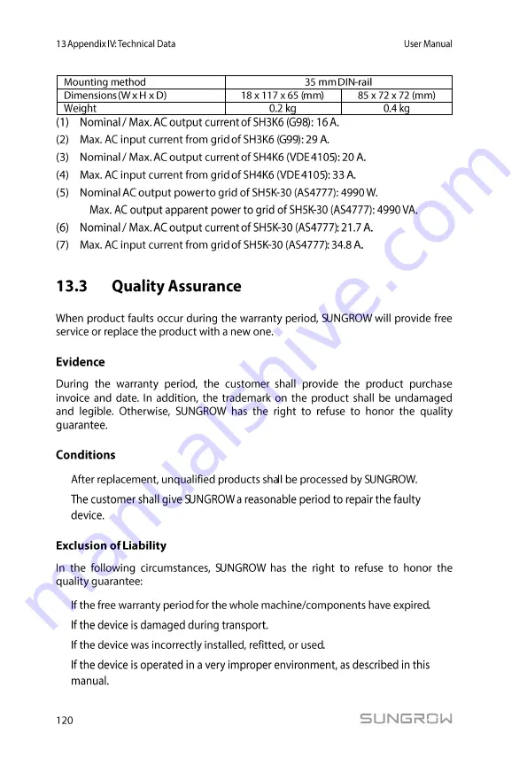 Sungrow SH3K6-30 Скачать руководство пользователя страница 130