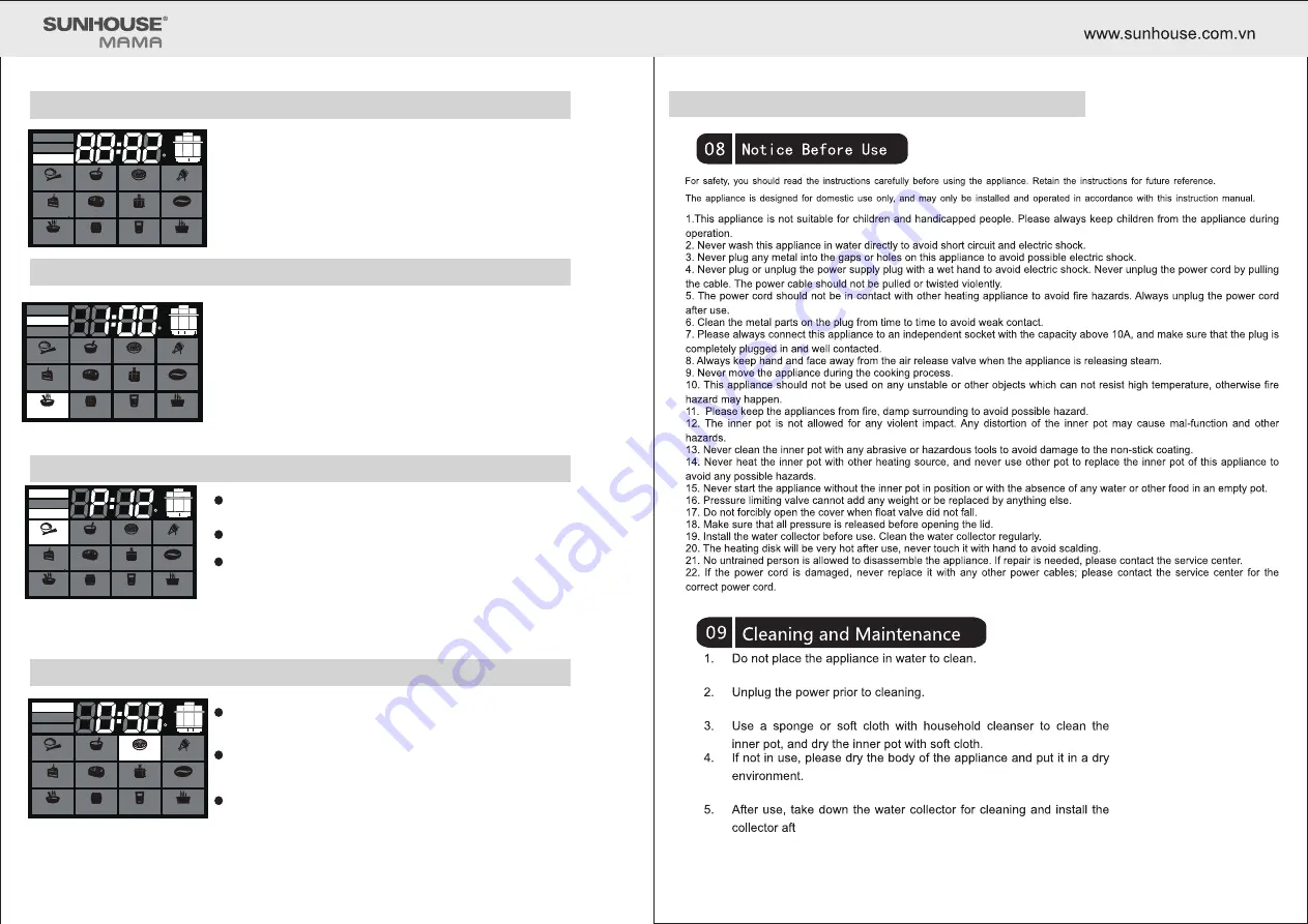 Sunhouse MAMA SHD1588B Скачать руководство пользователя страница 9