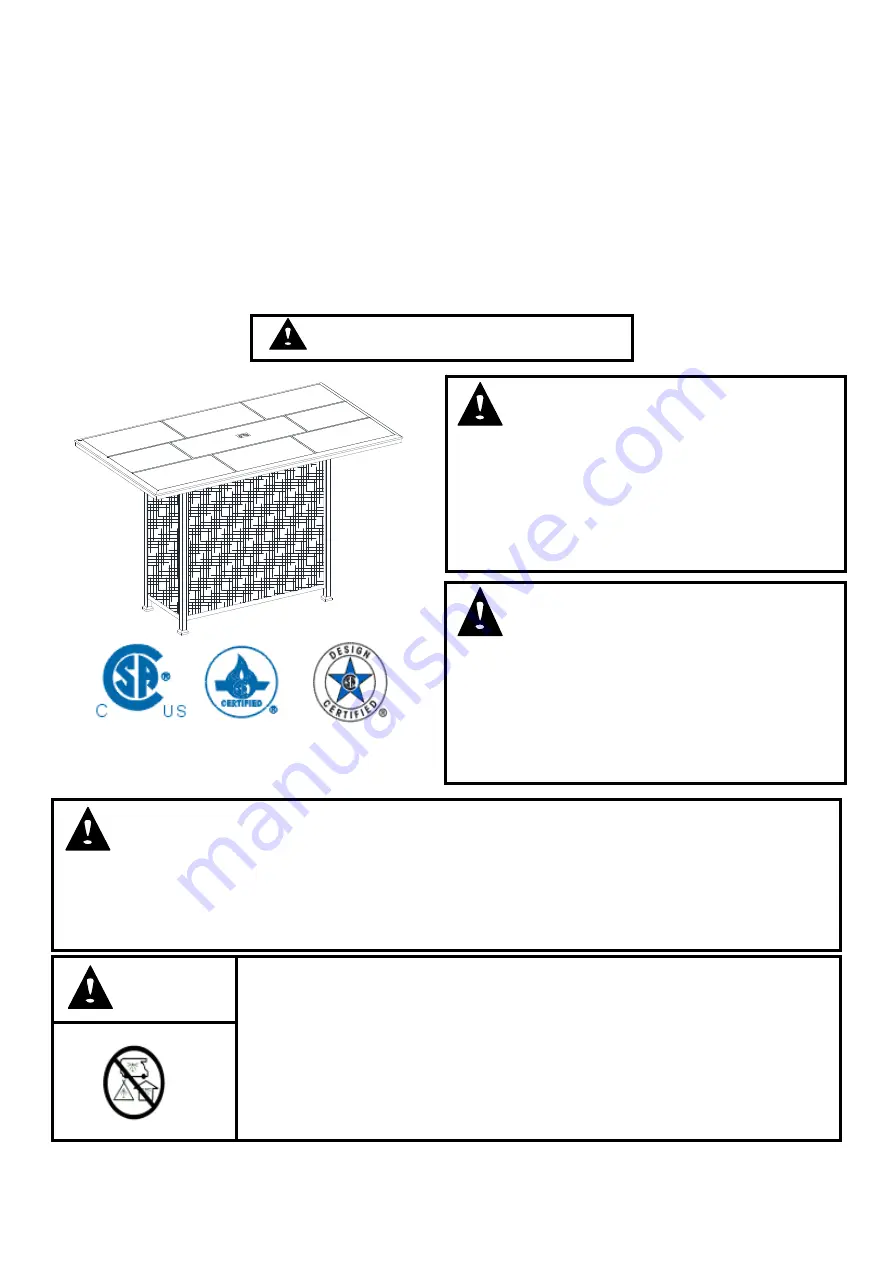 Sunjoy 810367912 Assembly Instruction Manual Download Page 1