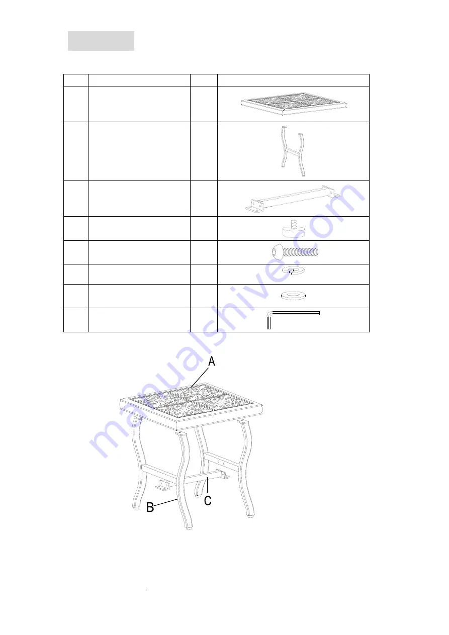 Sunjoy Belize L-DN1426SAL-C Assembly Instruction Manual Download Page 6