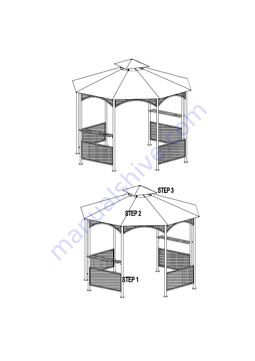 Sunjoy D-GZ007PST Assembly Instructions Manual Download Page 1