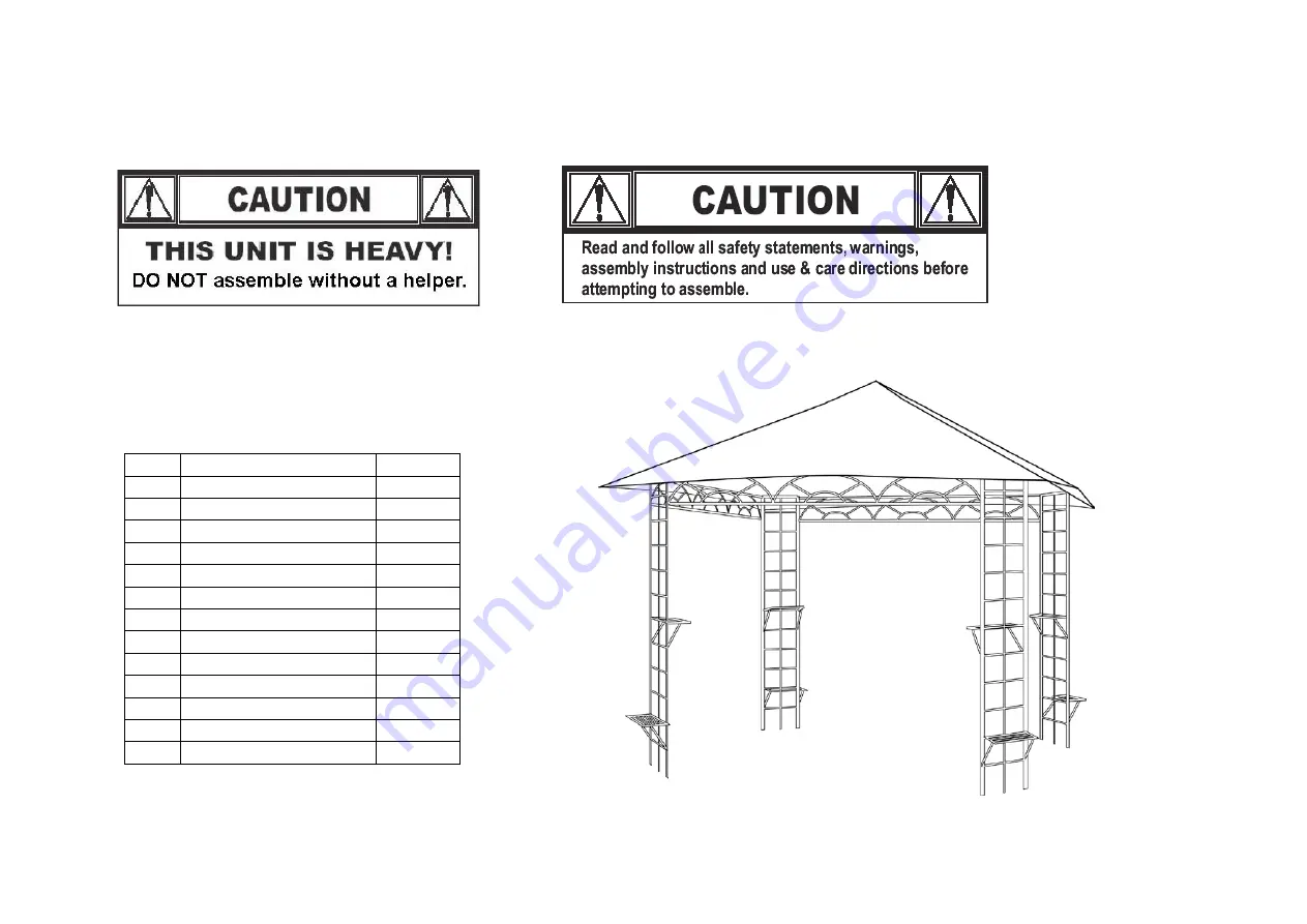 Sunjoy GZ-002P-WI Assembly Instruction Download Page 1