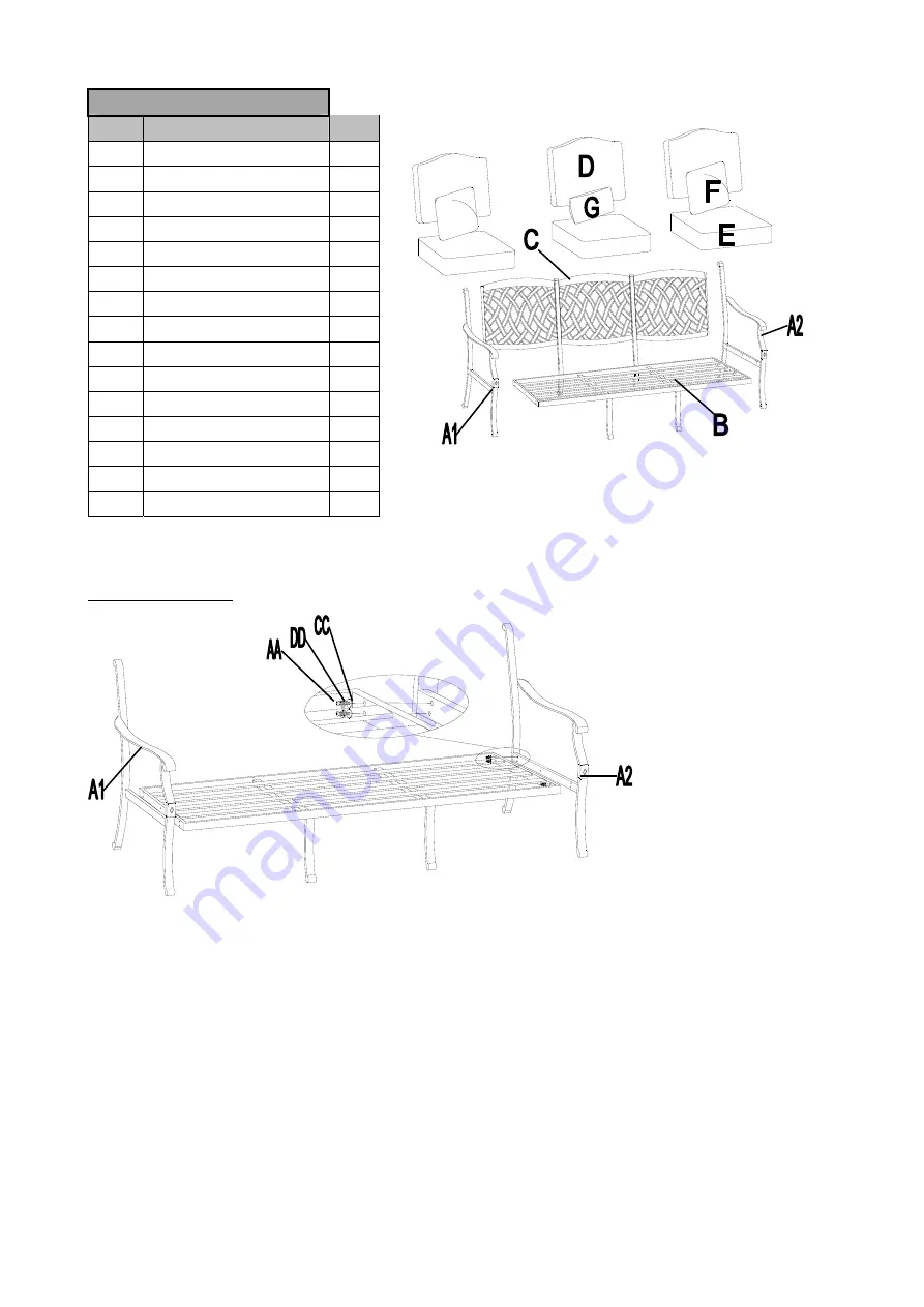 Sunjoy L-DN1629SAL-A Assembly Instructions Manual Download Page 2