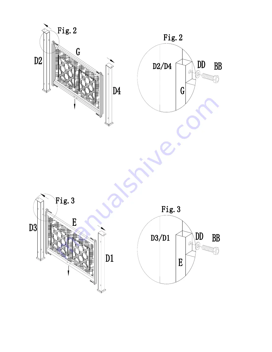 Sunjoy L-DN1856SST-E-T Assembly Instruction Manual Download Page 8