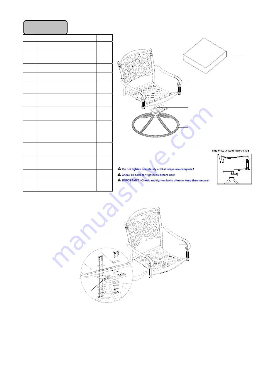 Sunjoy Renaissance L-BS692SAL Quick Start Manual Download Page 2