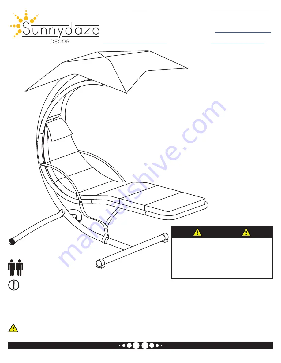 Sunnydaze Decor Floating Chaise Quick Start Manual Download Page 1