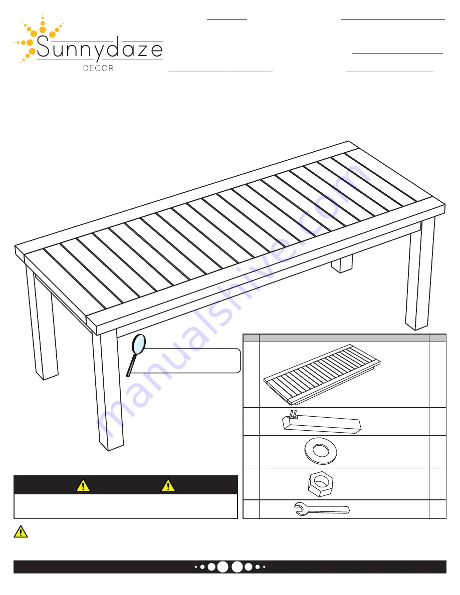 Sunnydaze Decor JVA-339 Manual Download Page 1