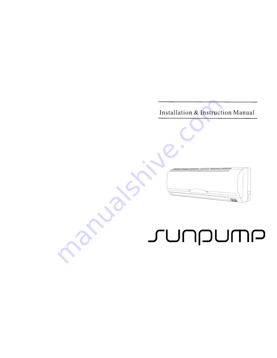 SUNPUMP VFP-6GV12k BTU Скачать руководство пользователя страница 1